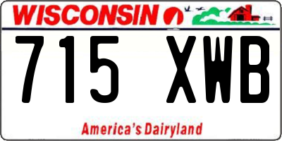 WI license plate 715XWB