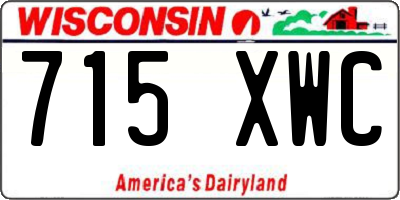 WI license plate 715XWC