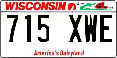 WI license plate 715XWE