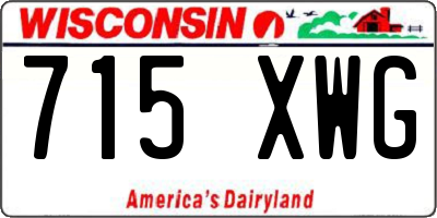 WI license plate 715XWG