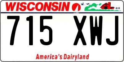 WI license plate 715XWJ