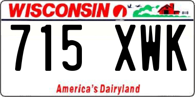 WI license plate 715XWK