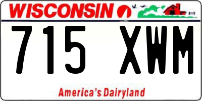 WI license plate 715XWM
