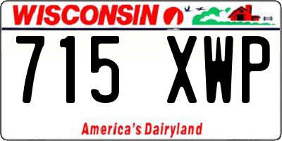 WI license plate 715XWP