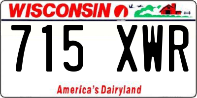 WI license plate 715XWR