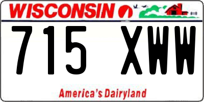 WI license plate 715XWW