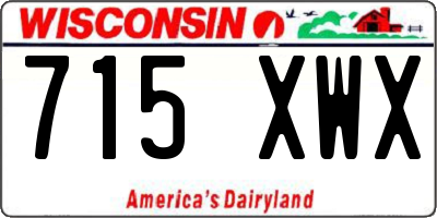 WI license plate 715XWX