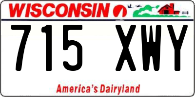 WI license plate 715XWY