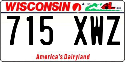 WI license plate 715XWZ