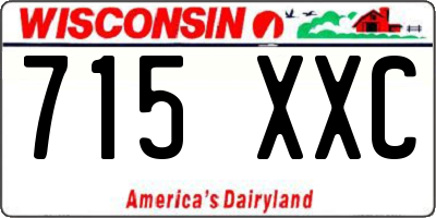 WI license plate 715XXC