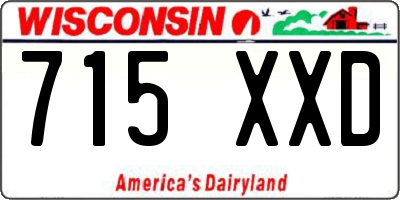 WI license plate 715XXD
