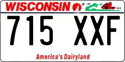 WI license plate 715XXF