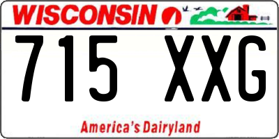 WI license plate 715XXG