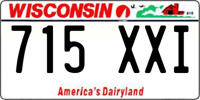 WI license plate 715XXI