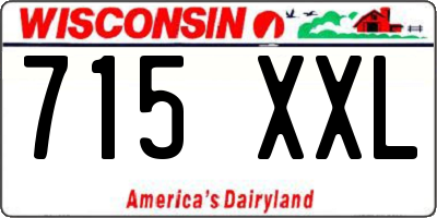 WI license plate 715XXL