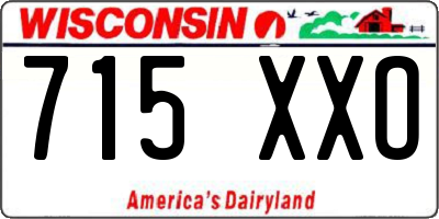 WI license plate 715XXO