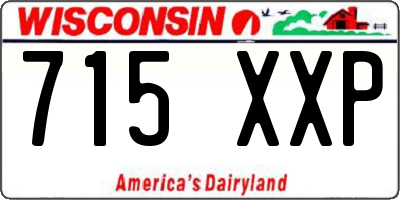 WI license plate 715XXP