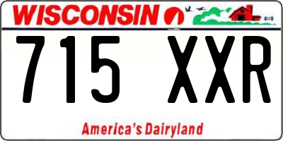 WI license plate 715XXR