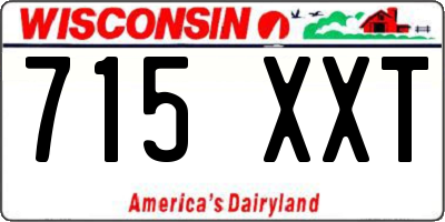 WI license plate 715XXT