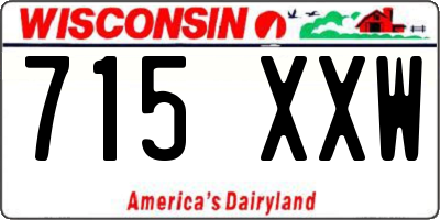 WI license plate 715XXW