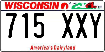 WI license plate 715XXY
