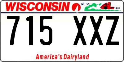 WI license plate 715XXZ