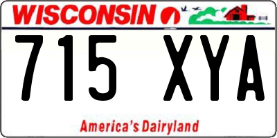 WI license plate 715XYA