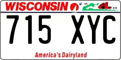 WI license plate 715XYC