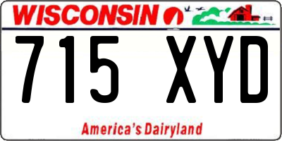 WI license plate 715XYD