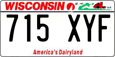 WI license plate 715XYF