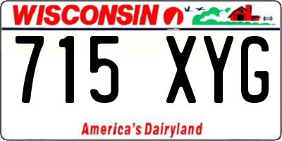 WI license plate 715XYG