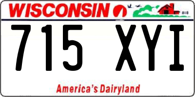 WI license plate 715XYI