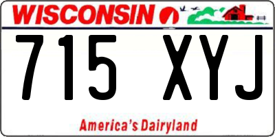 WI license plate 715XYJ