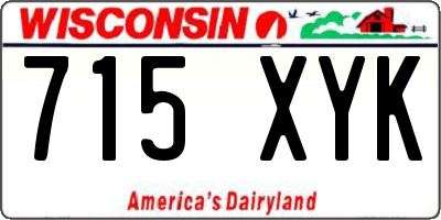 WI license plate 715XYK
