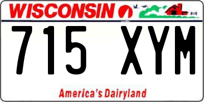 WI license plate 715XYM