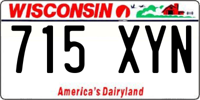 WI license plate 715XYN