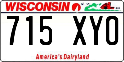 WI license plate 715XYO