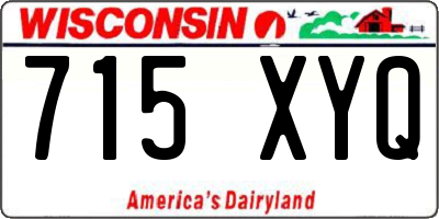 WI license plate 715XYQ