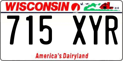 WI license plate 715XYR