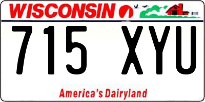 WI license plate 715XYU