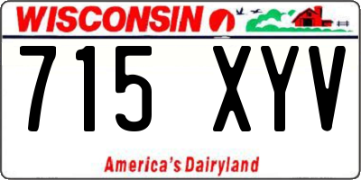 WI license plate 715XYV