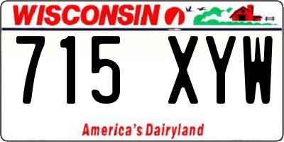 WI license plate 715XYW