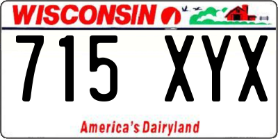 WI license plate 715XYX