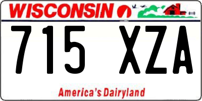 WI license plate 715XZA