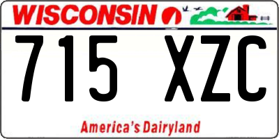 WI license plate 715XZC