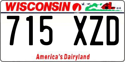 WI license plate 715XZD