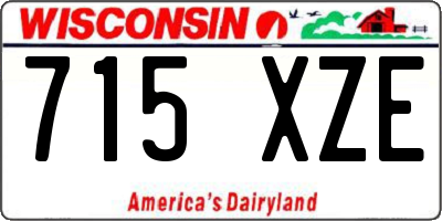 WI license plate 715XZE