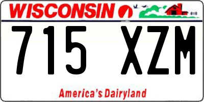 WI license plate 715XZM