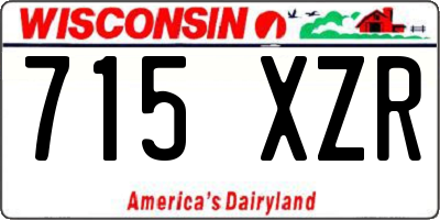 WI license plate 715XZR