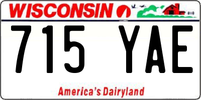 WI license plate 715YAE